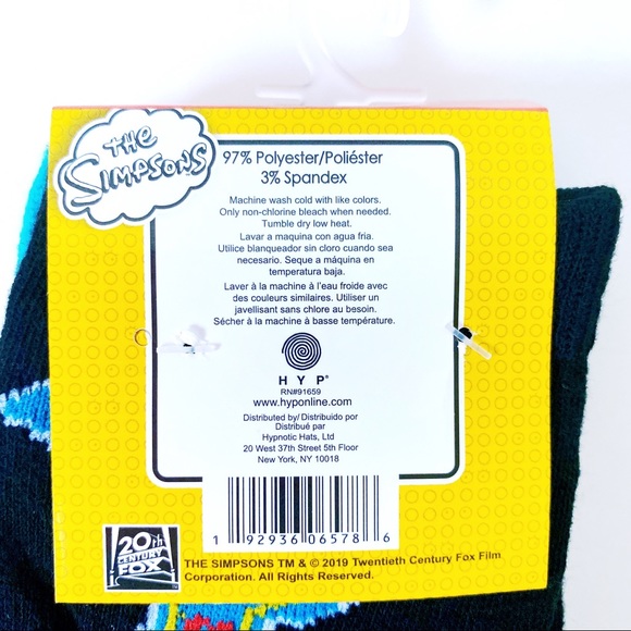 The Simpsons Krusty the Clown Socks 2 Pairs - Picture 6 of 6